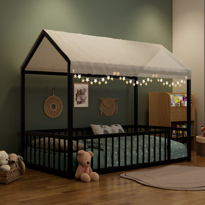 Montessori Floor Bed Frame With House Shape