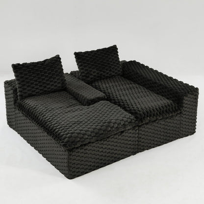 Modular Sofa, Convertible Twin Seat With Chaise Lounge