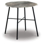Laverford - Round End Table - Chrome / Black