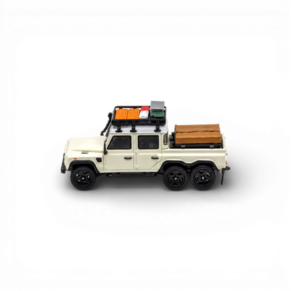 GCD Land Rover Defender 6x6 Off-White Camping Modified 1:64