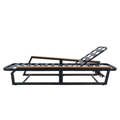 5-Piece Outdoor Chaise Lounge Set, 2 Adjustable Recliners