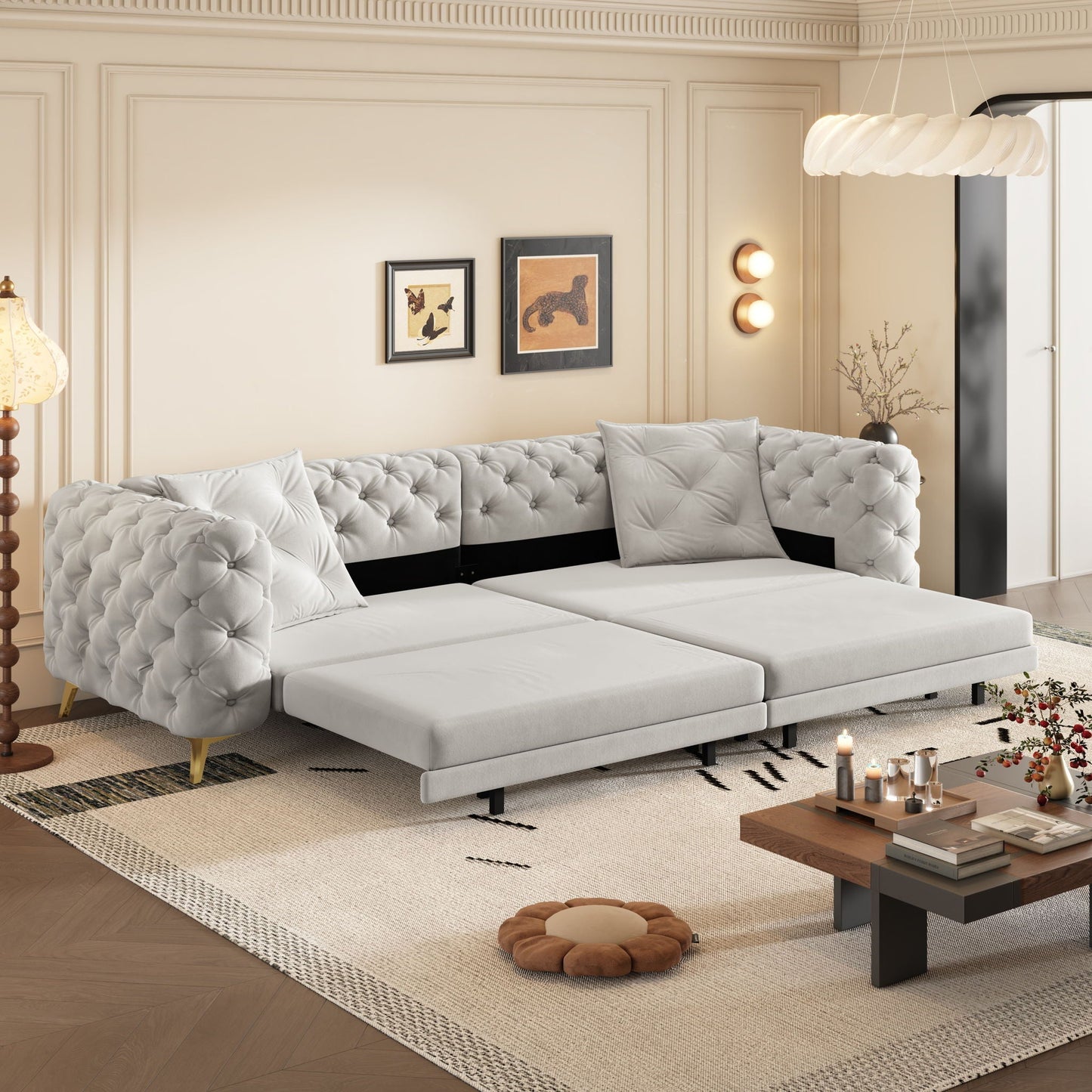 3-In-1 Convertible Sleeper Sofa
