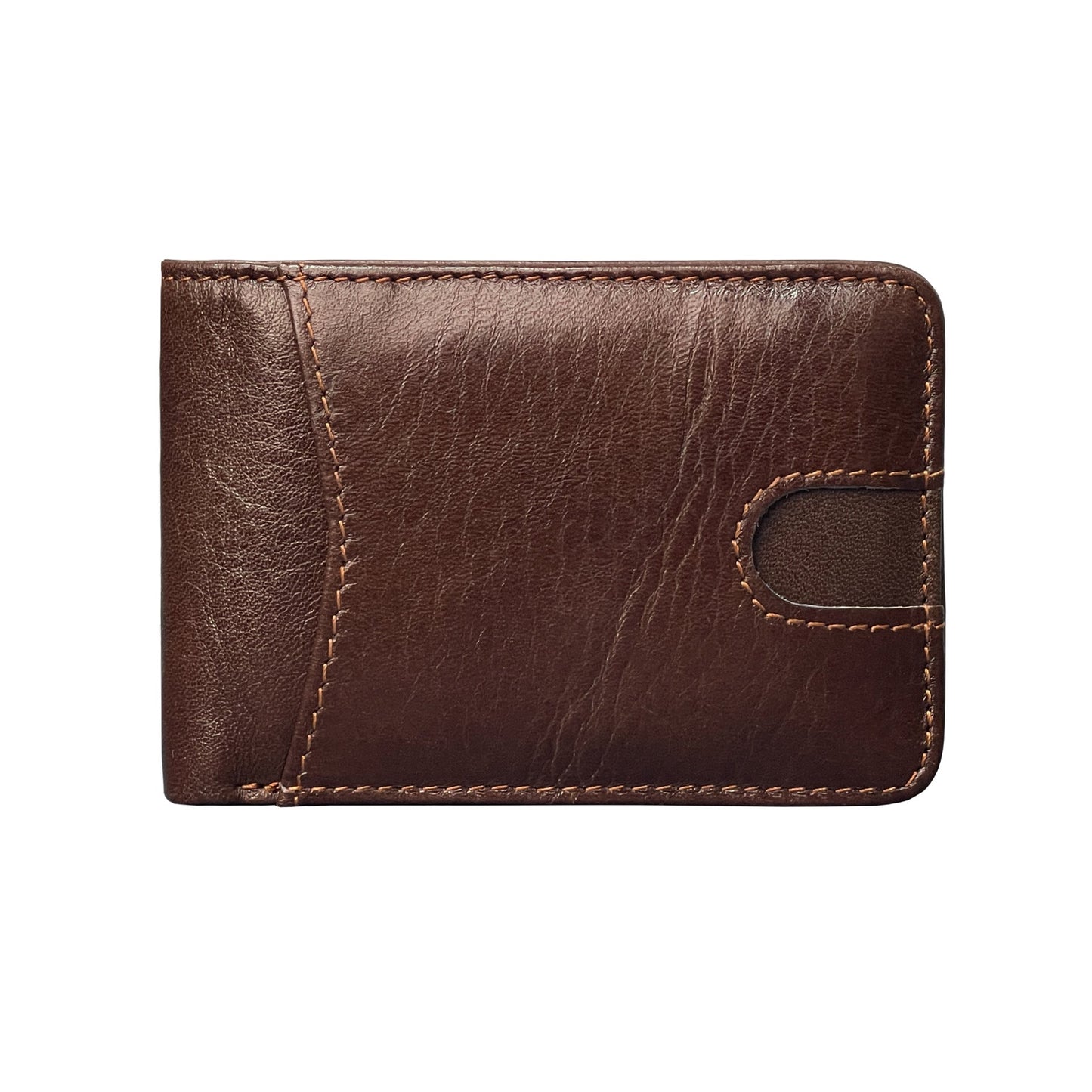 Oil-waxed Leather US Dollar Clip Card Holder