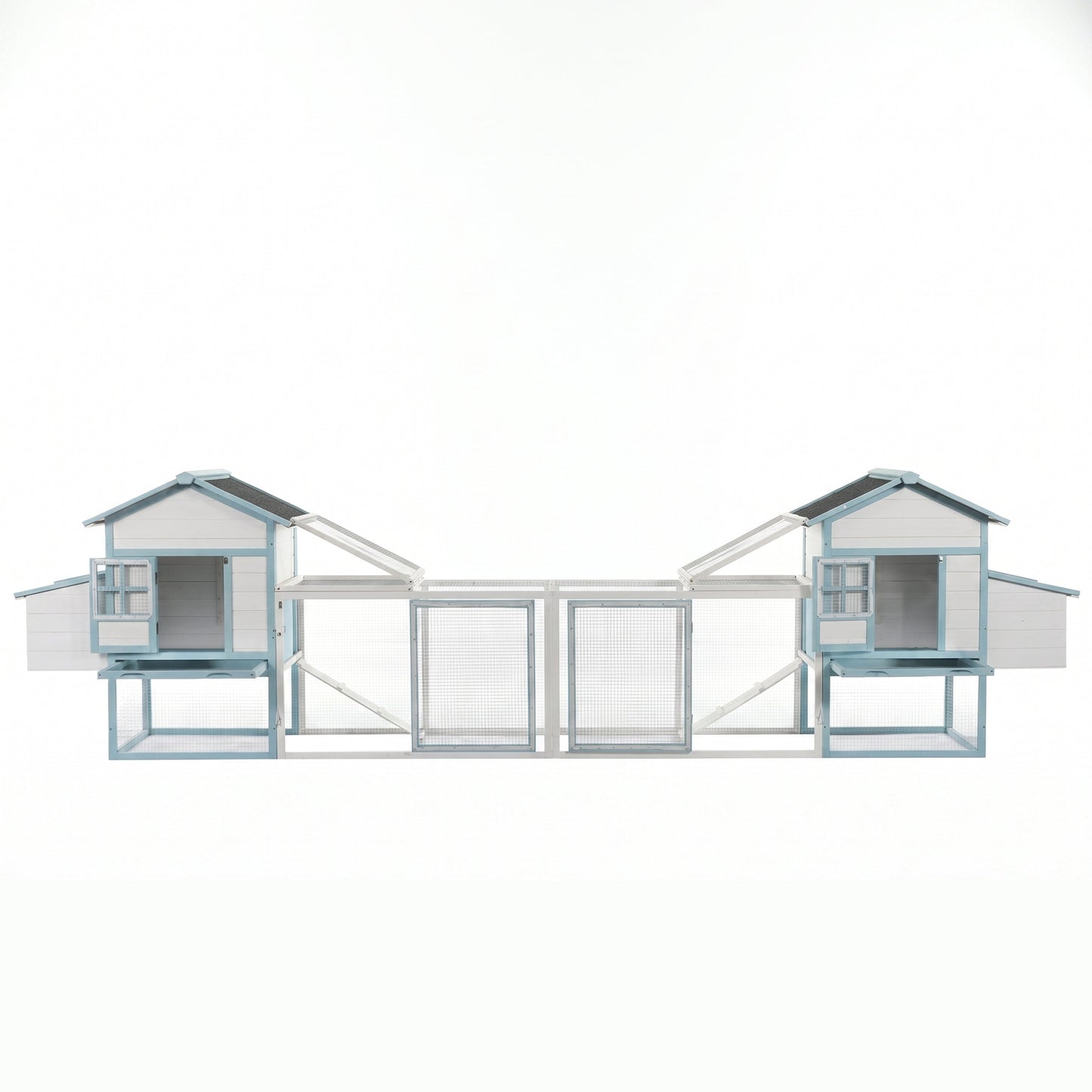 Large Wooden Chicken Coop with Double Nesting Boxes