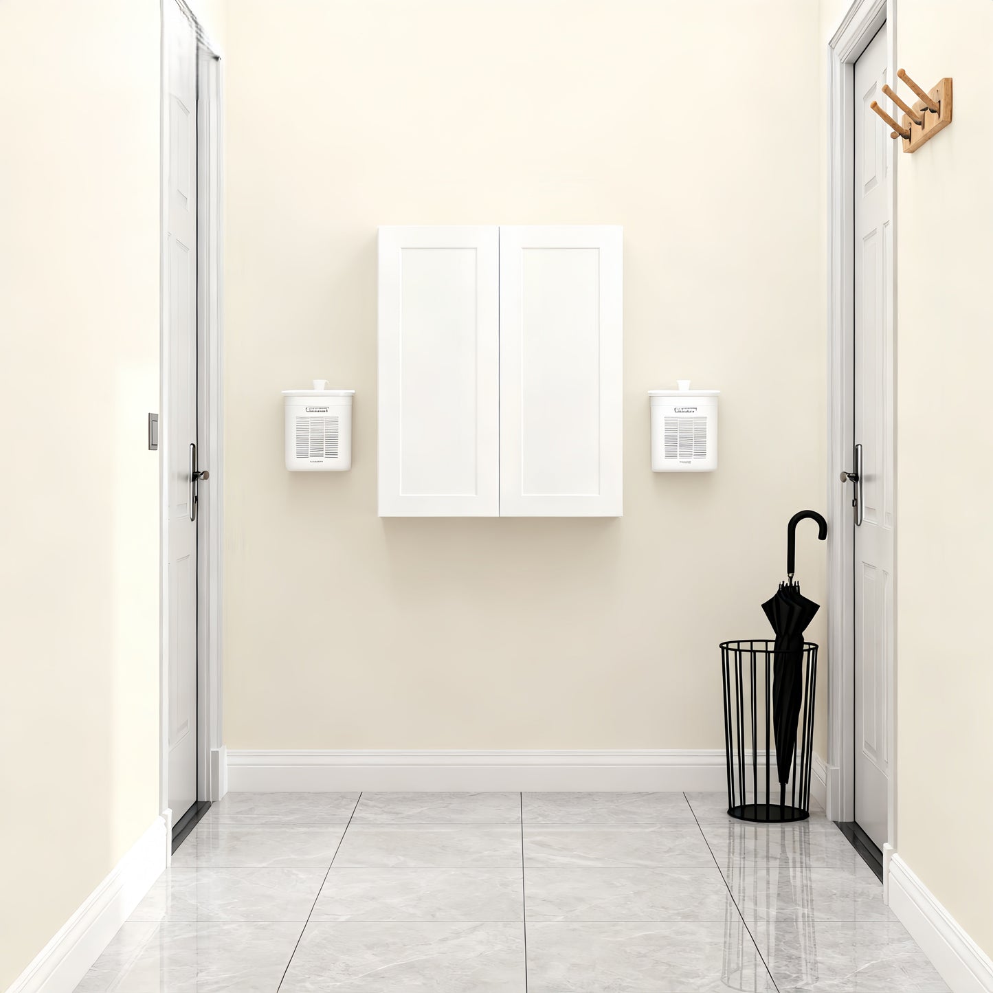 White Shaker Solid Wood Wall Cabinet with Soft-Close Doors