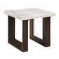 Edwyn Natural Marble Top End Table