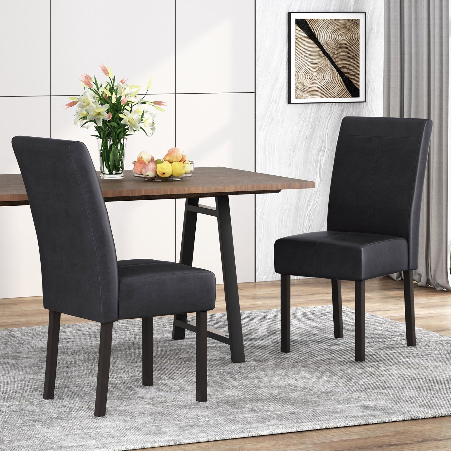 Pertica Dining Upholstered Armless Chairs (Set of 2)