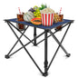 Portable Folding Camping Table with Cup Holders & Carry Bag
