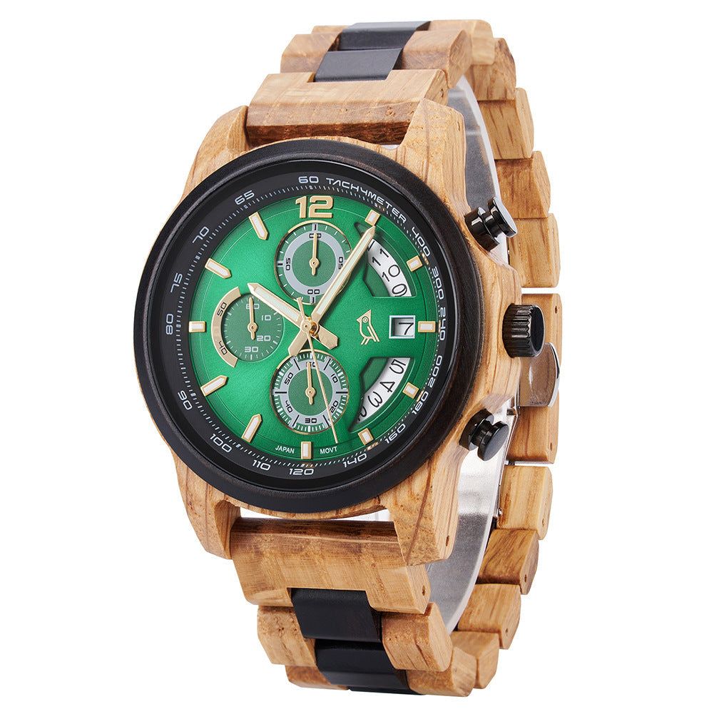 Vintage Wooden Watch For Young Men