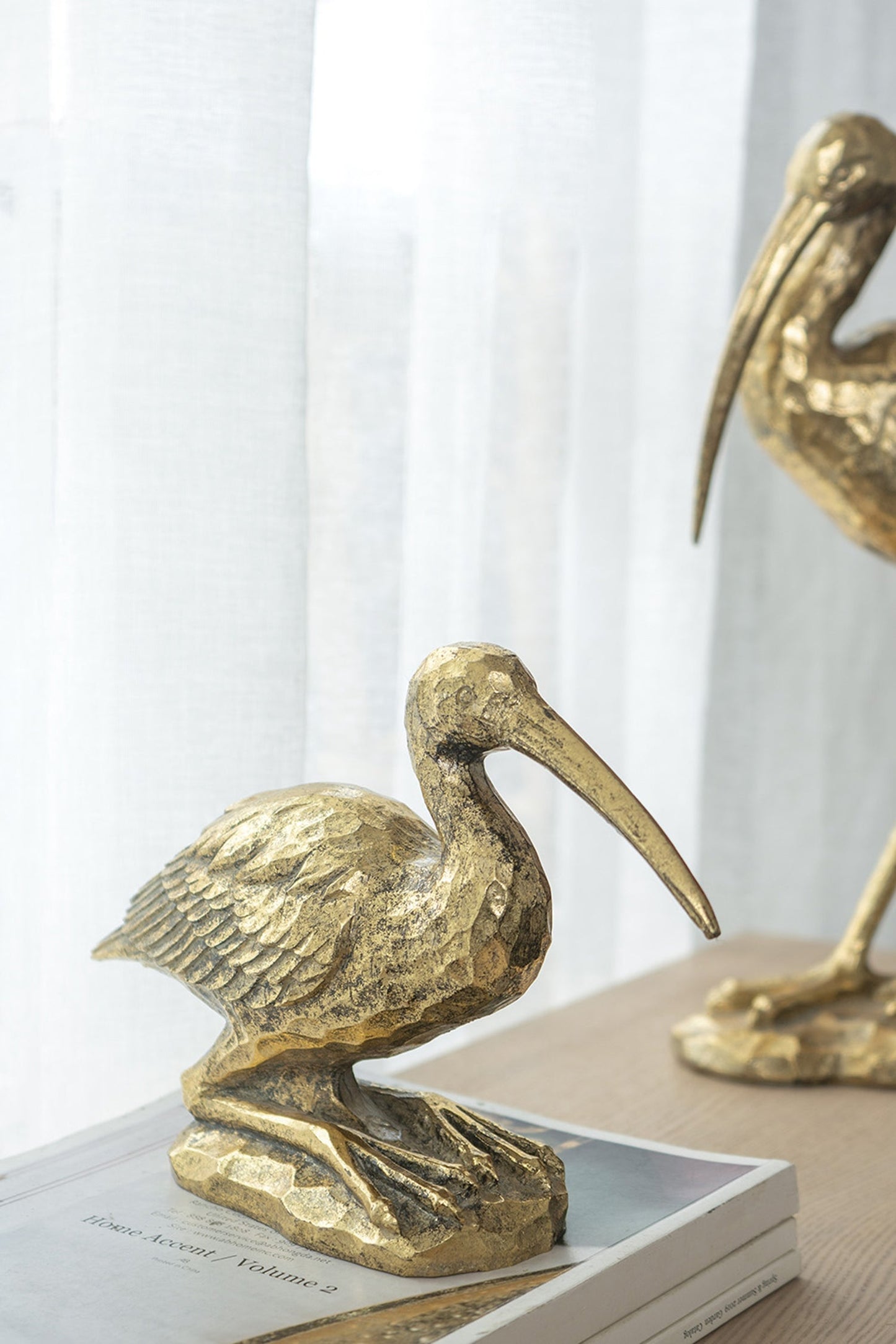 7.1x10.4x3" Kneeling Crane Figurine