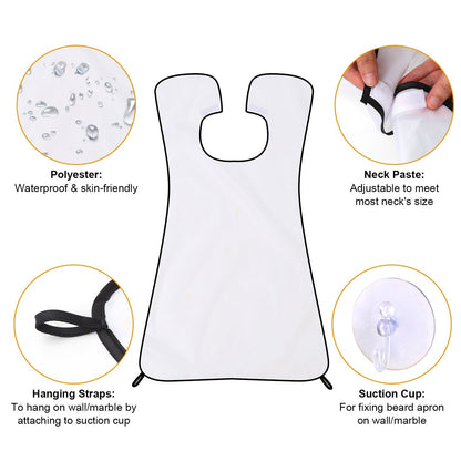 Beard Catcher Cape – Shaving Bib with Suction Cups