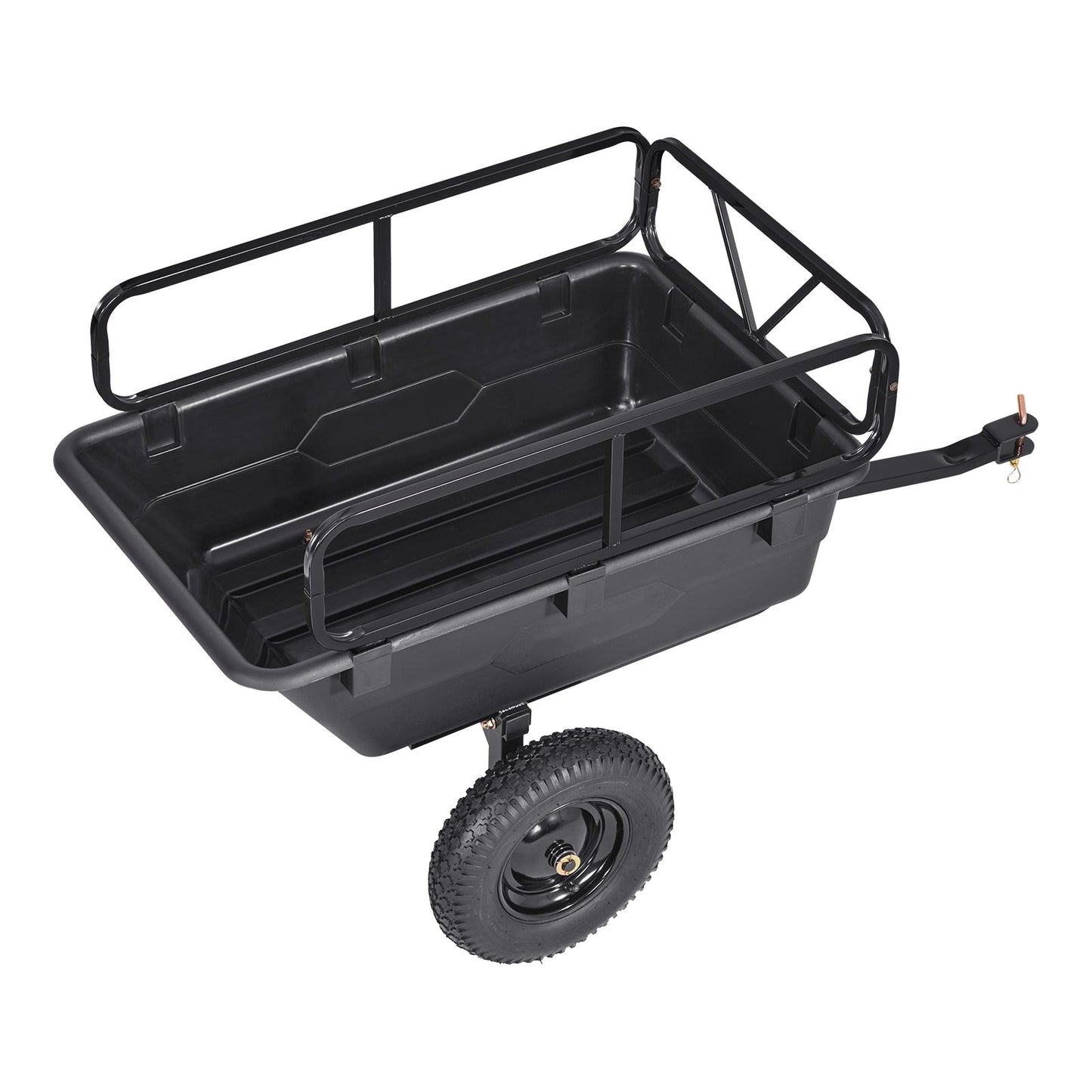 Dump Trailer 500 lbs 10 Cu. Ft Tow Behind Plastic Garden ATV Trailer Cart