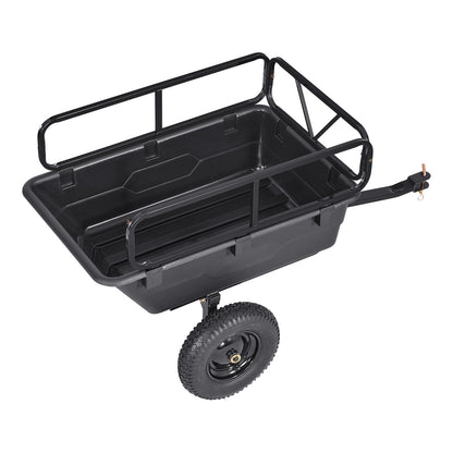Dump Trailer 500 lbs 10 Cu. Ft Tow Behind Plastic Garden ATV Trailer Cart