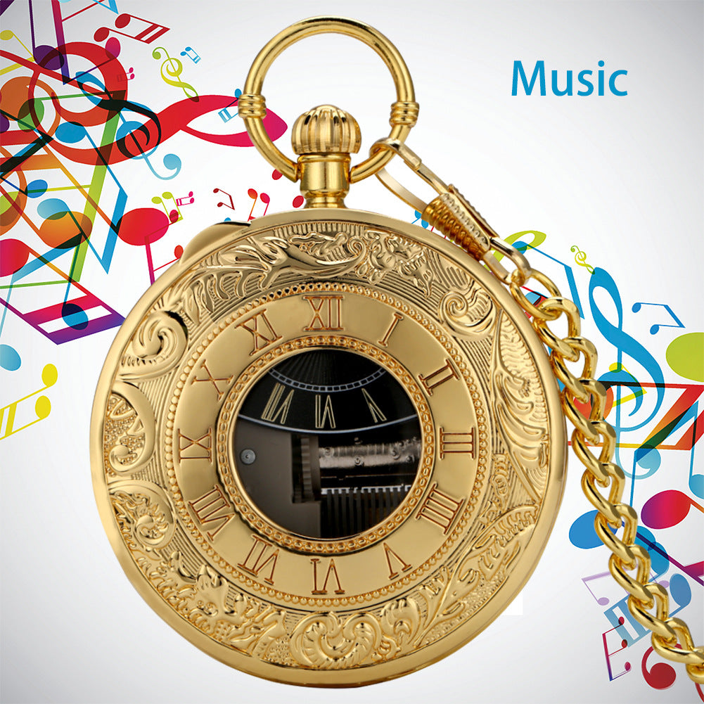 Creative Musical Pocket Watch Swan Lake Quartz Watch
