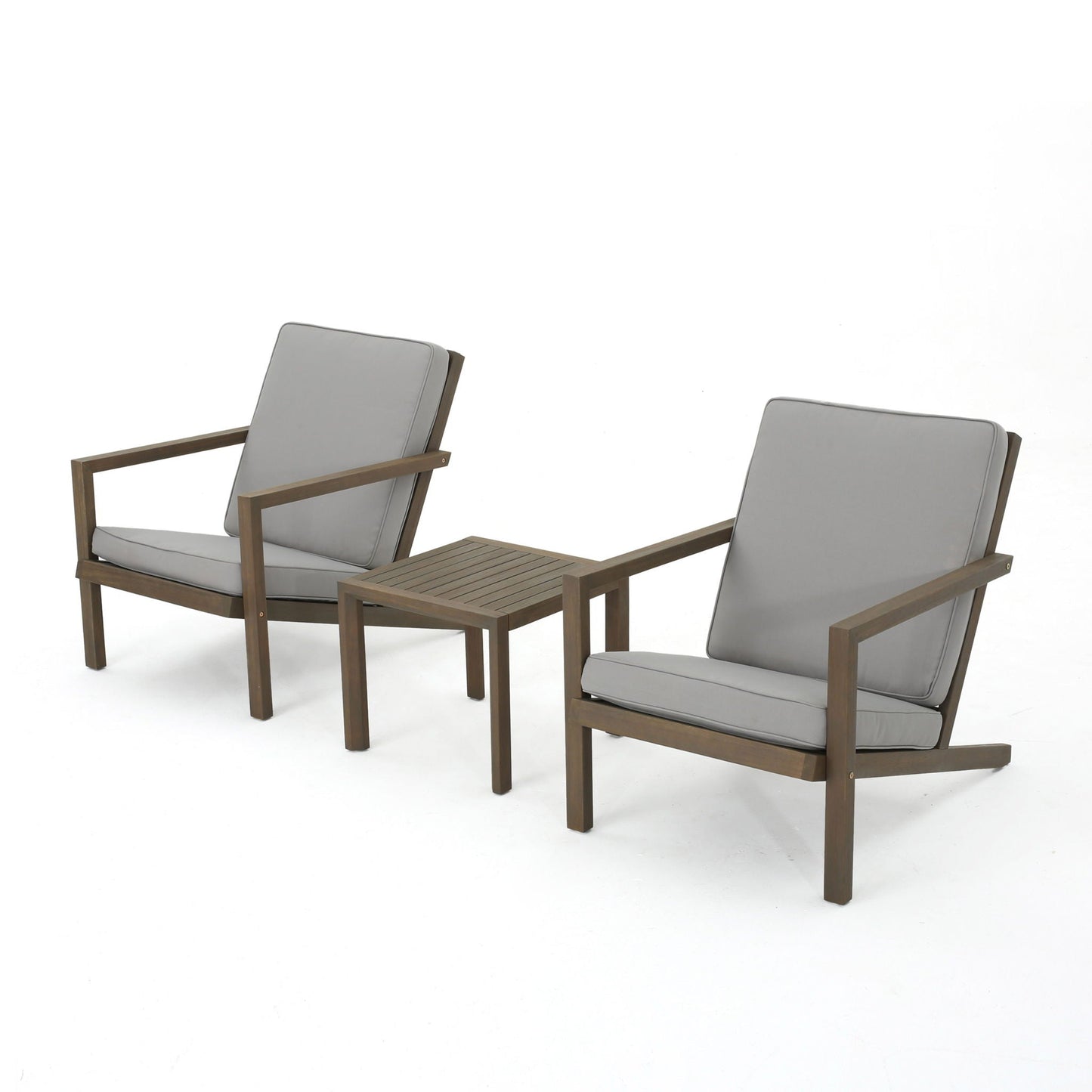 Celestaria 3-Piece Outdoor Chat Set with Adirondack Chairs, Cushions and Side Table