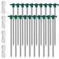 Tent Pegs Ropes Set 20Pcs 9.8in Heavy Duty Tent Stakes Nails Spike with 4x 9.8ft Nylon Ropes Tent Pop Up Canopy Stakes