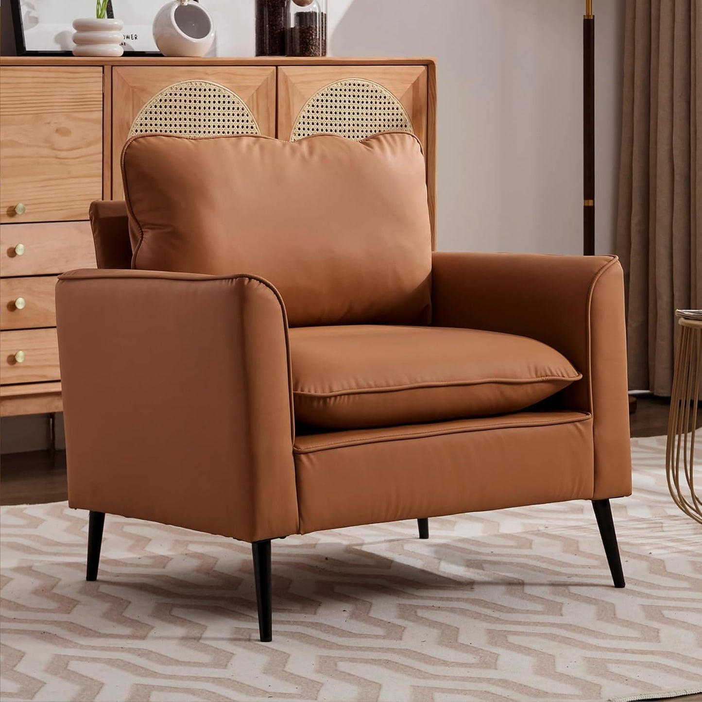 Nordic Retro Light Luxury Upholstered Sofa Chair
