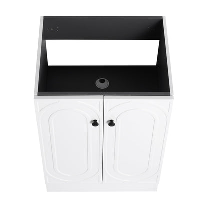 Contemporary Freestanding Bathroom Vanity With Resin Sink & Soft-Close Cabinet Doors