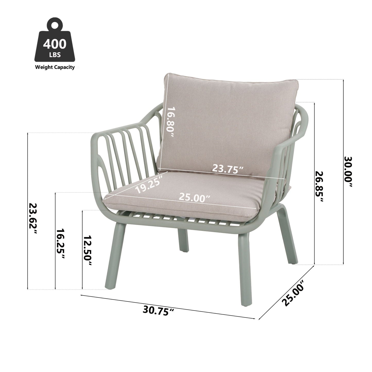 Huron Outdoor Club Chair (Set of 2)