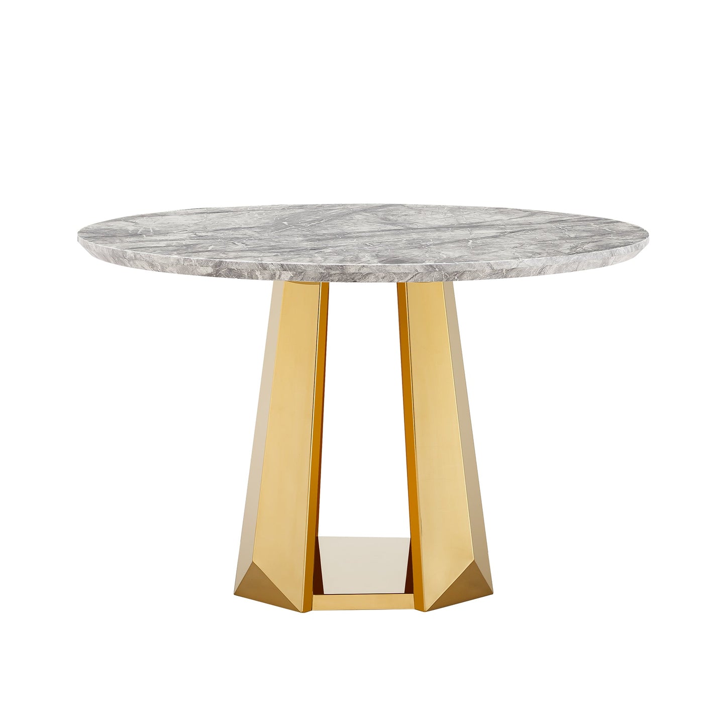 47" Round Marble Dining Table