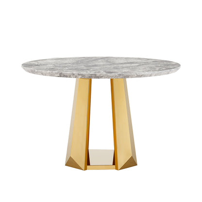 47" Round Marble Dining Table