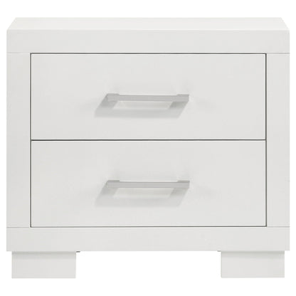 Jessica 4-piece Eastern King LED Bedroom Set Snow White