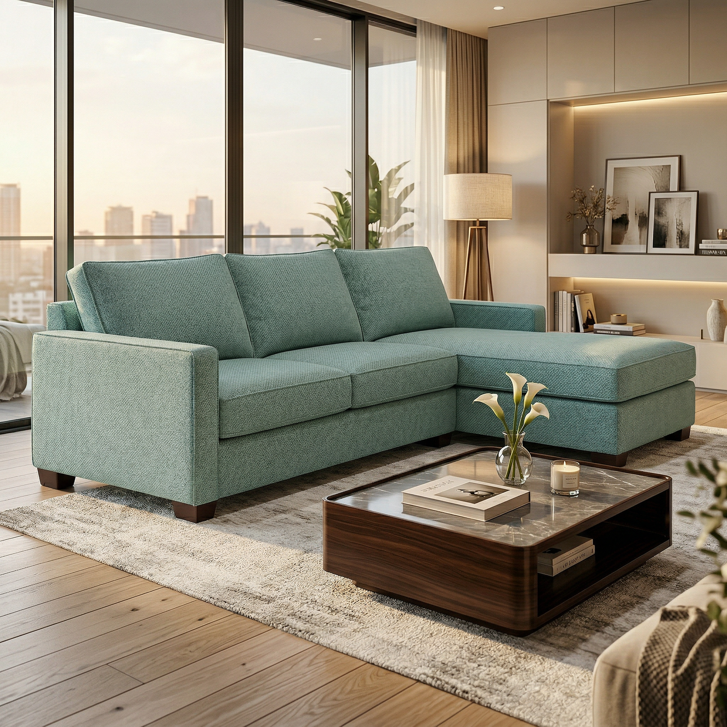 Modena Sectional Sofa – Customizable L-Shaped Comfort