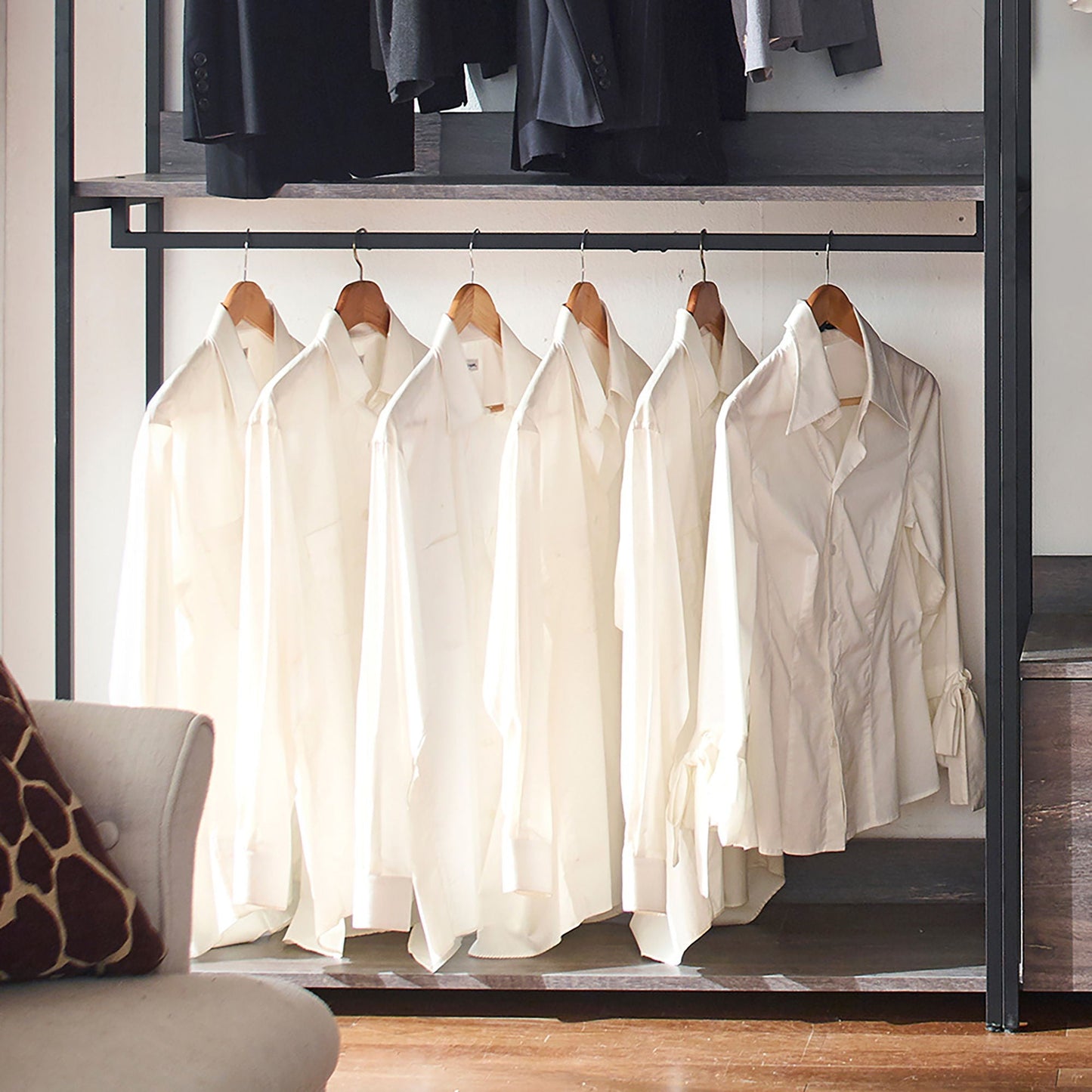 Monica - Walk-In Closet System, Extra Storage Space - Rustic