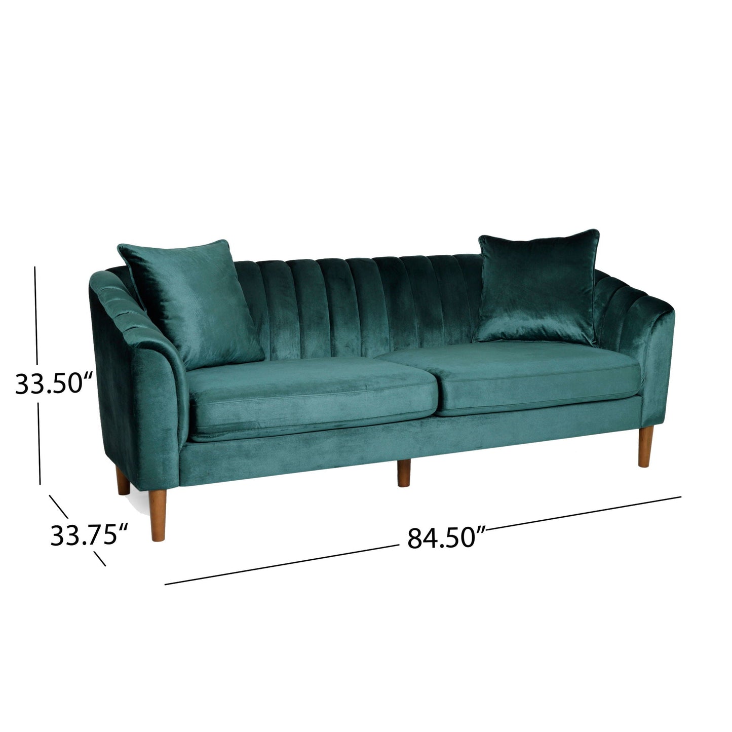 Contemporary 3 Seater Sofa With Accents