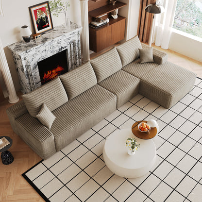 134" Cloud Sectional Couch with L-Shaped Chaise