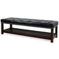 Bedroom End Of Bed Bench Tufted Upholstered End Of Bed Bench End Of Bed Entrance Shoe Bench With Nailhead Trim And Shelf Bedroom Upholstered Bench Living Room Shoe Rack Footstool