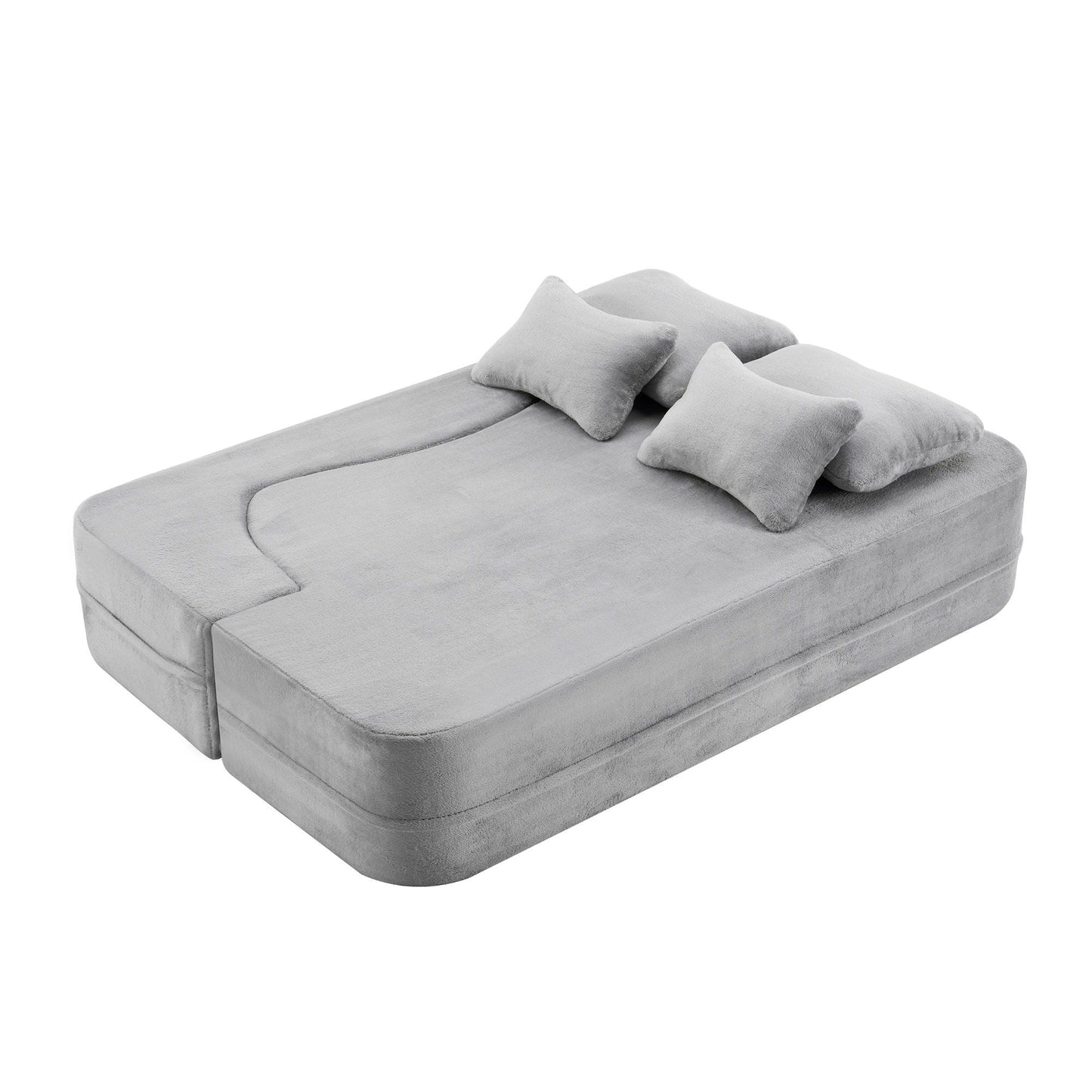 Modern Floor Sofa With 4 Pillows