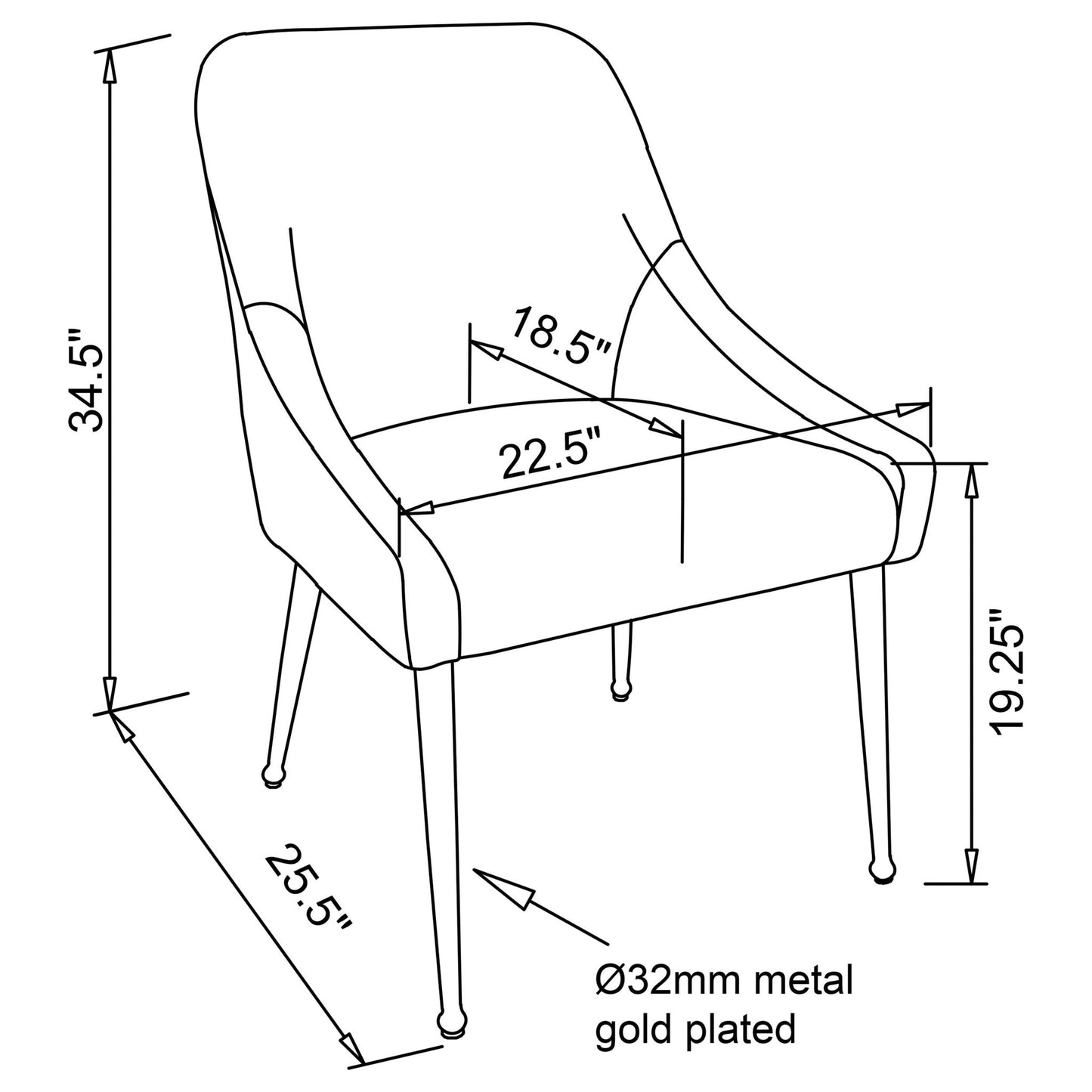 Walmer - Wingback Dining Chair (Set of 2) - Blue