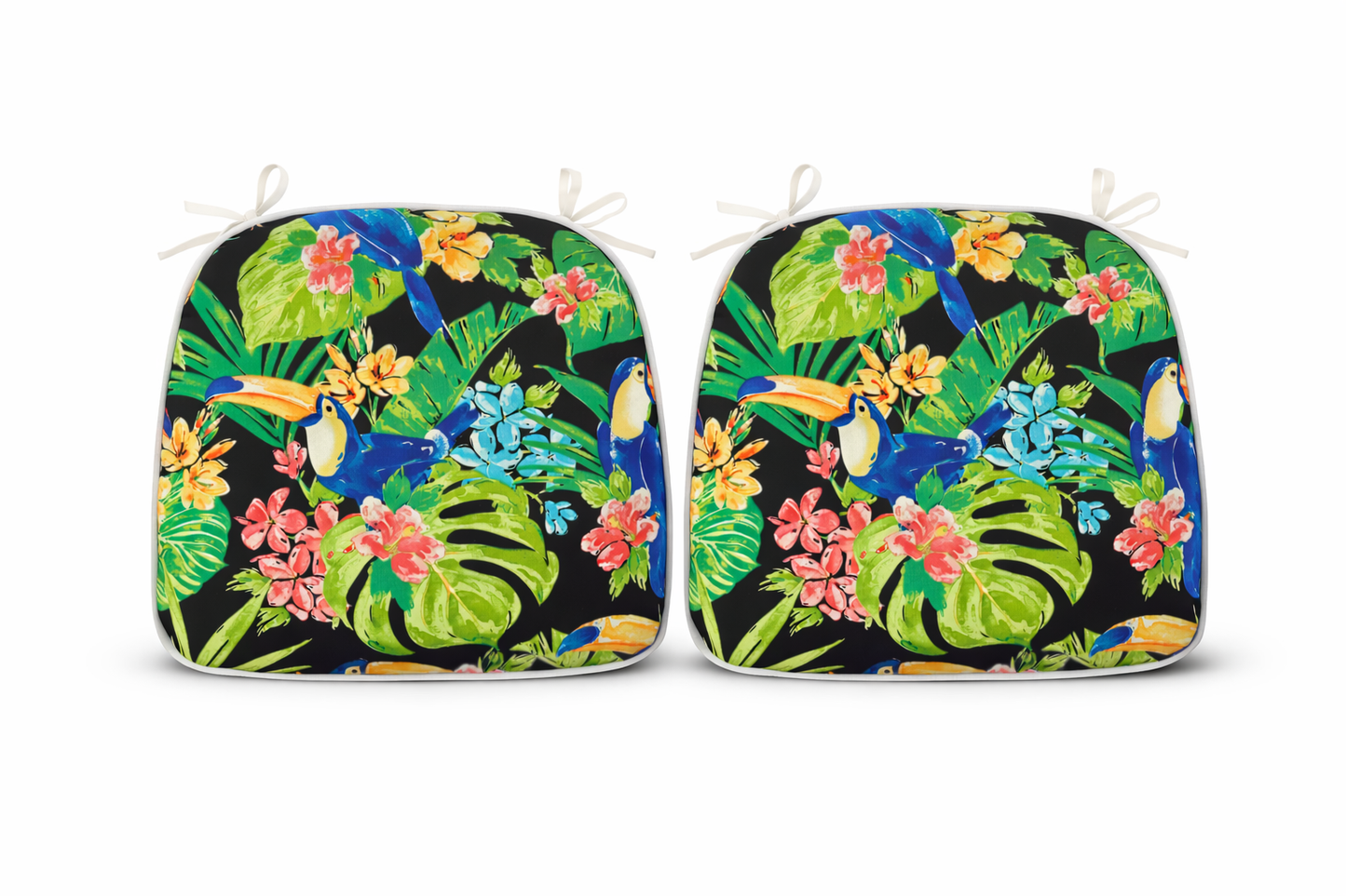 Outdoor Patio Chair Cushions, Water-Repellent U-Shape, Set of 4 - Rich Forest