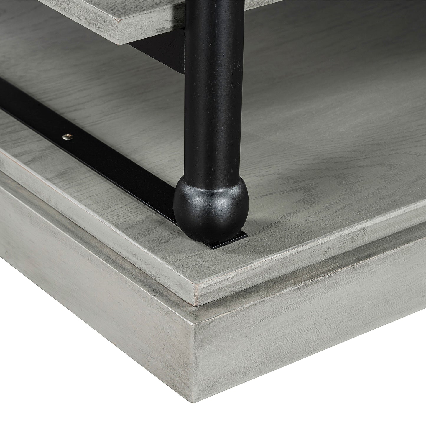 55.1" Wood Coffee Table with Storage Shelves