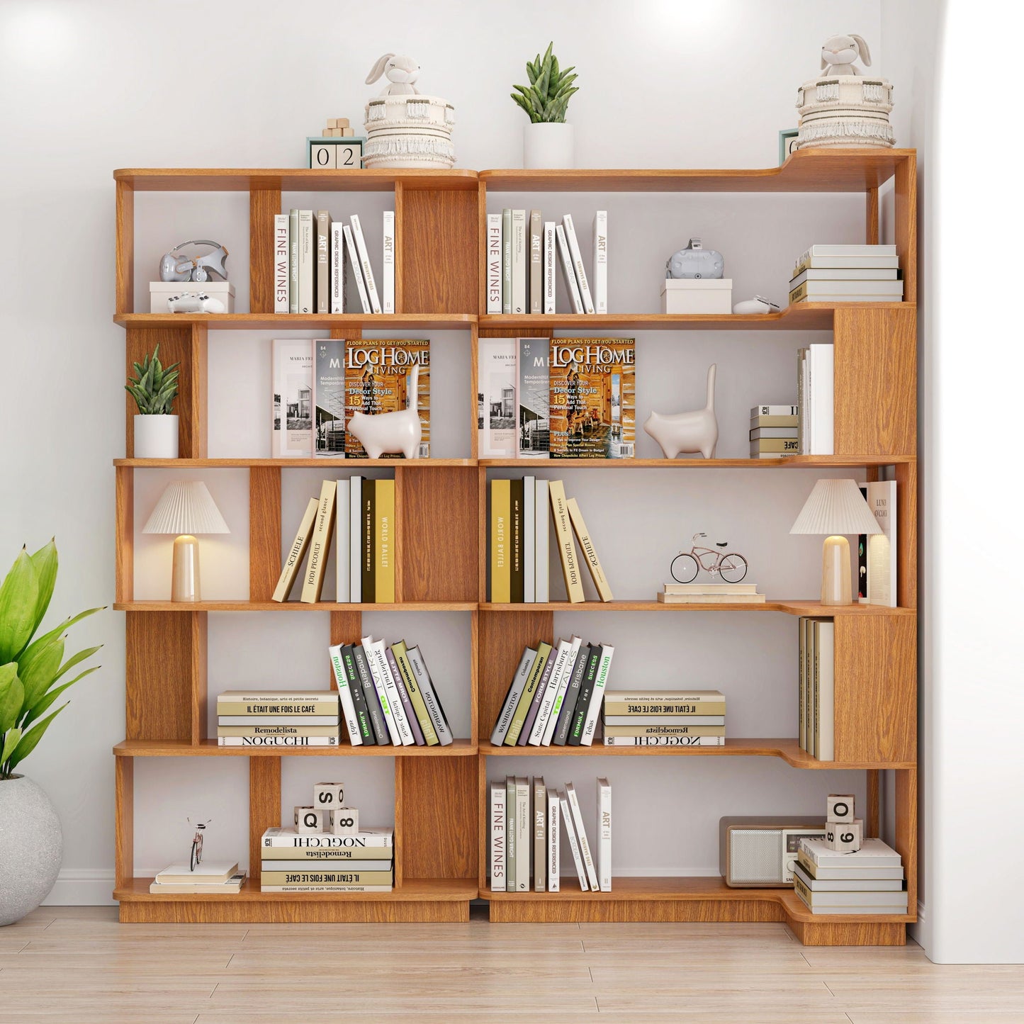 L-Shaped Design Corner Bookshelf