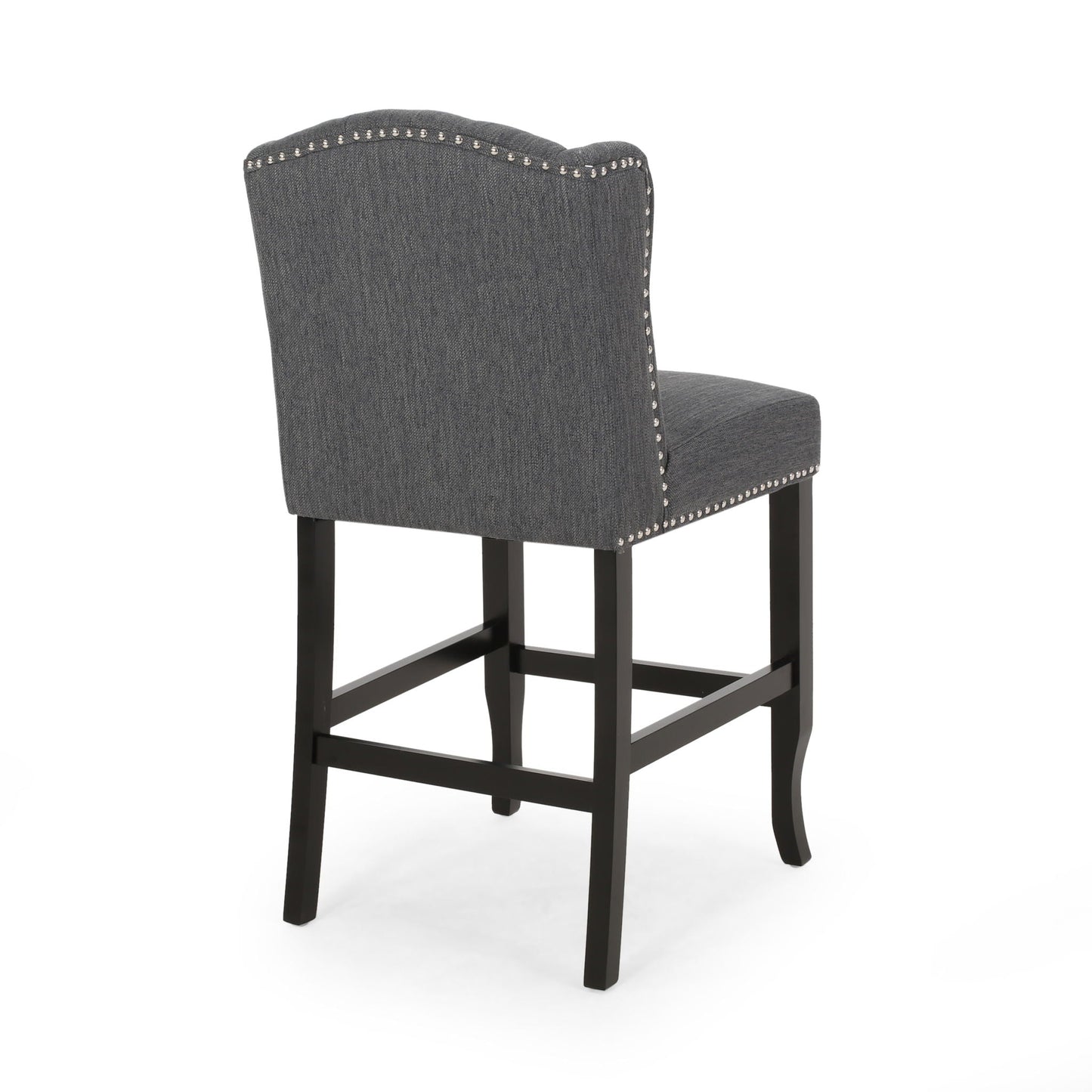 Vienna Fabric Tufted Counter Stool With Nailhead Accents (Set of 2)