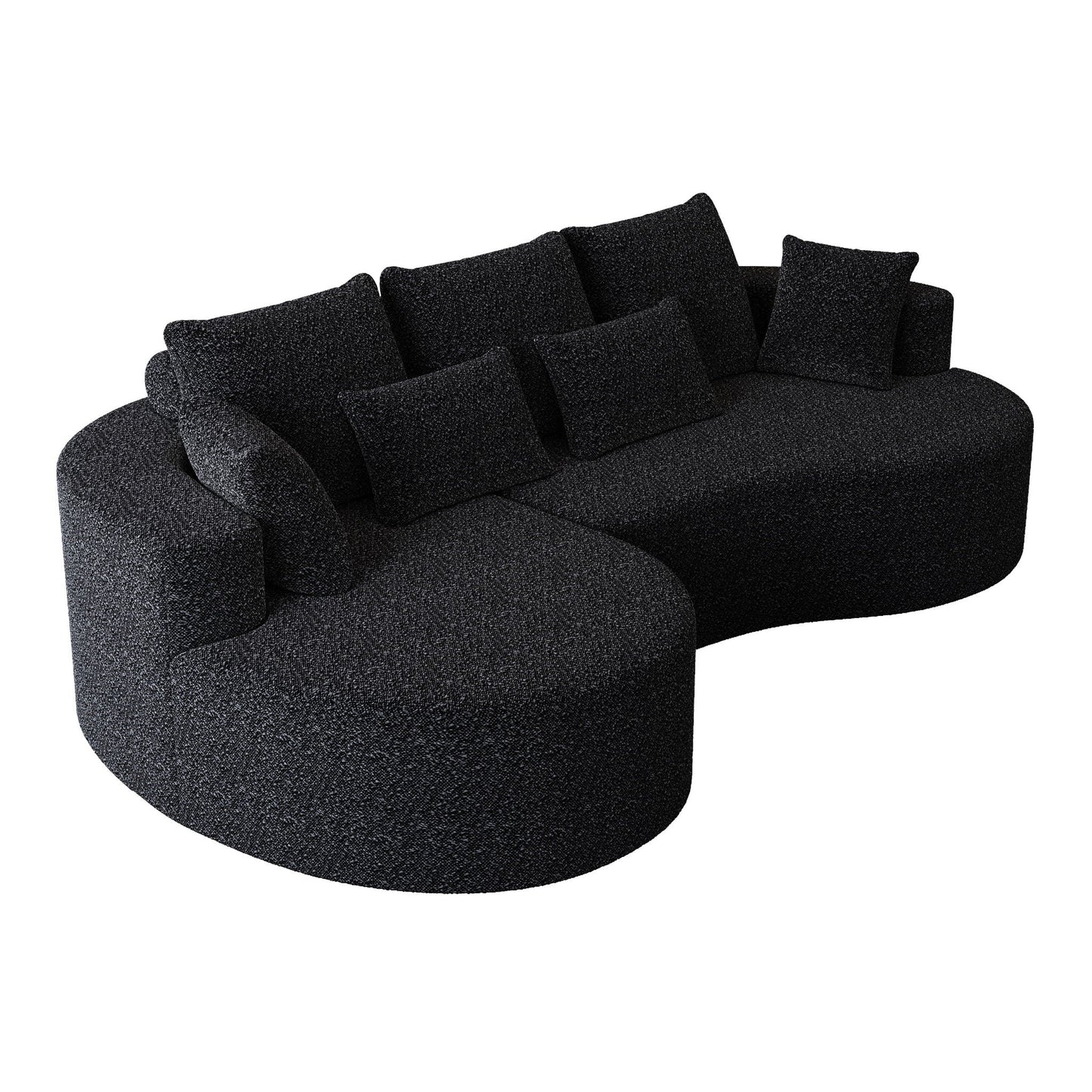 Curved Oversized Sectional Sofa With Extra Deep Seat