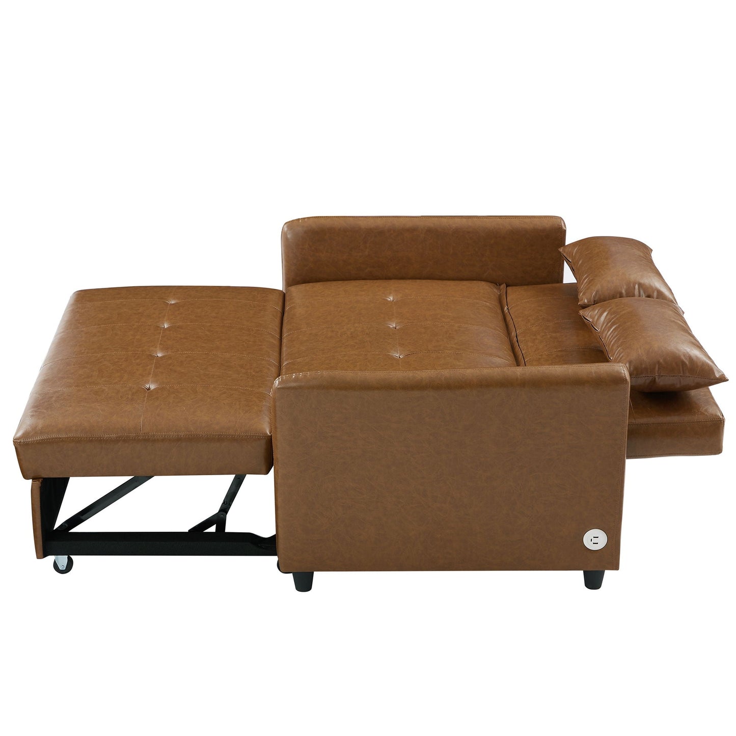 Convertible Sleeper Sofa Bed With 3 USB Ports
