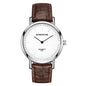 Stylish And Minimalist Two-hand Leather-strap Watch For Men And Women
