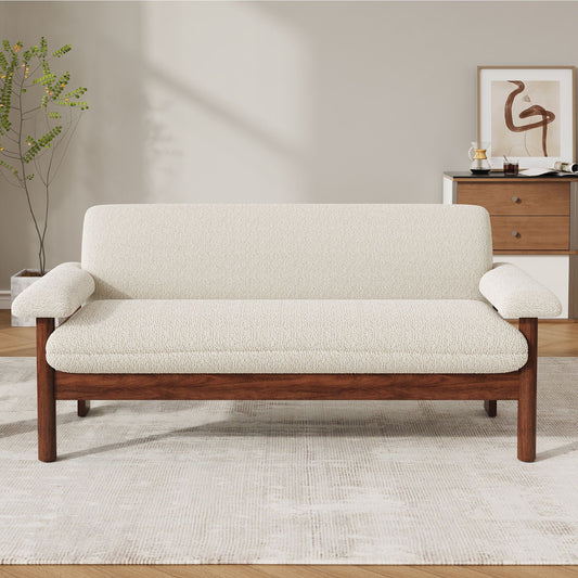Loveseat Sofa 2 Seater Couch with Armrest Pillows