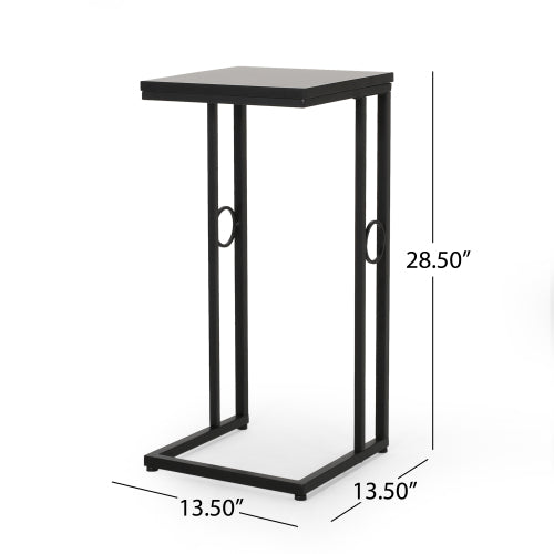 Essex Set of 2 Modern Black Metal End Tables