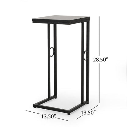 Essex Set of 2 Modern Black Metal End Tables