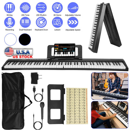 GBruno 88 Keys Foldable Full Size Keyboard