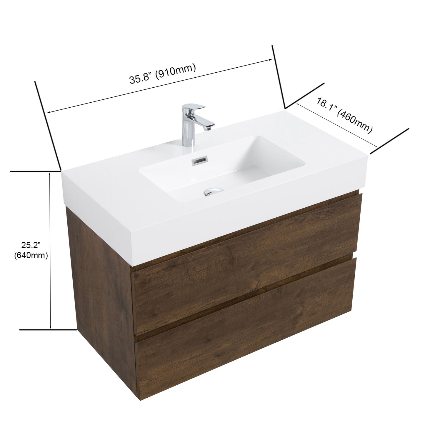 Alice Bathroom Vanity Wall Mounted With Sink