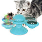 Windmill Cat Toy Turntable Interactive Teasing Pet Toy Wall Mount Turning Tickle Scratch Hair BrushÊCat Toy with Catnip Light Ball