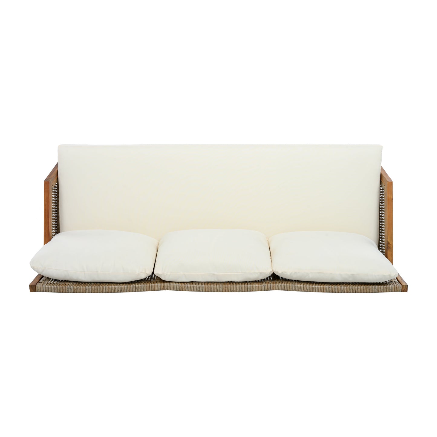 3 Piece Acacia Wood Patio Furniture Set with Coffee Table