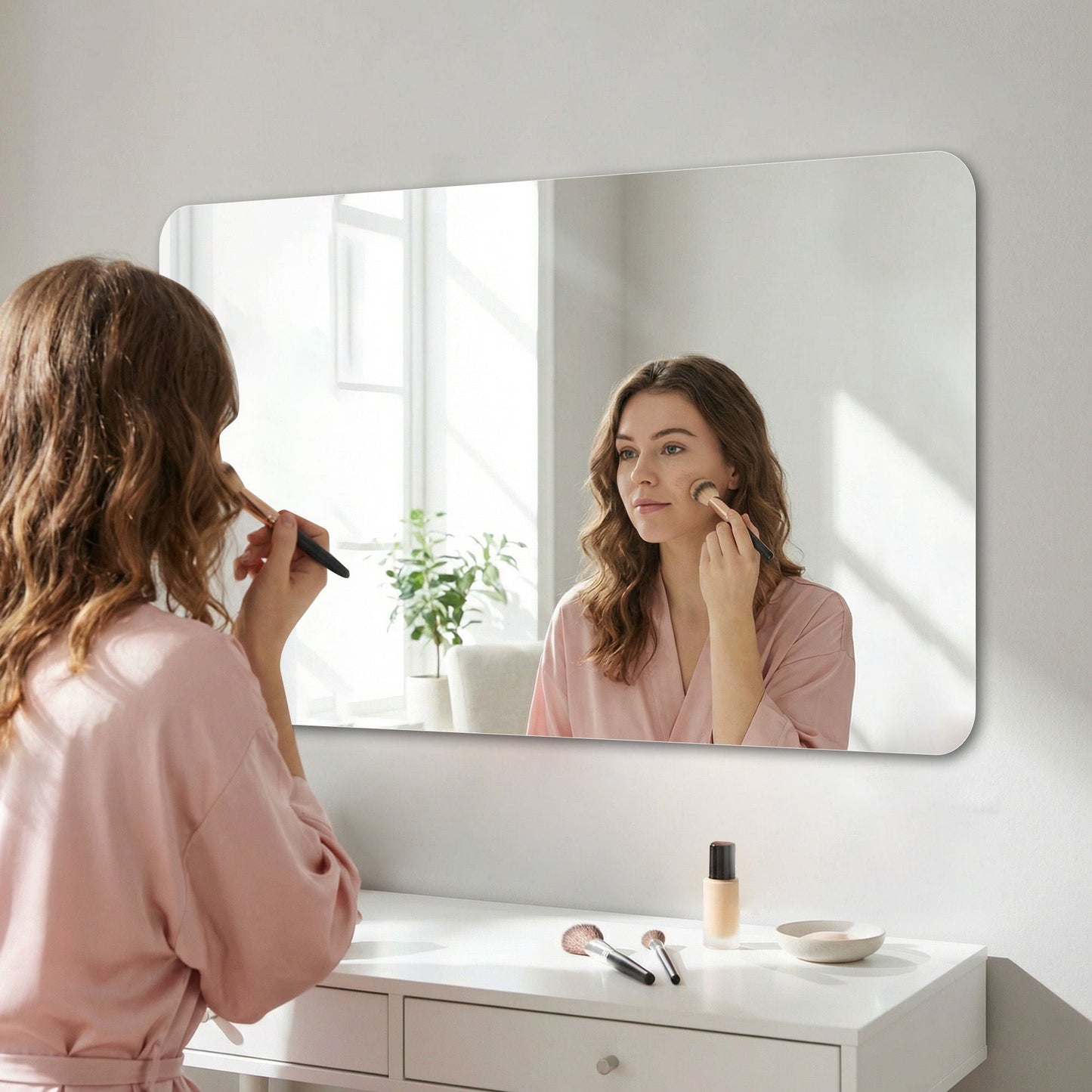 Bathroom Vanity Mirror, Wall-Mounted Mirror For Bathroom Anti-Fog, Waterproof