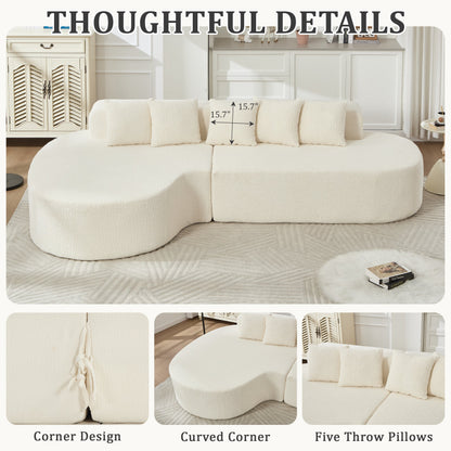 Boneless Couches for Living Room - White