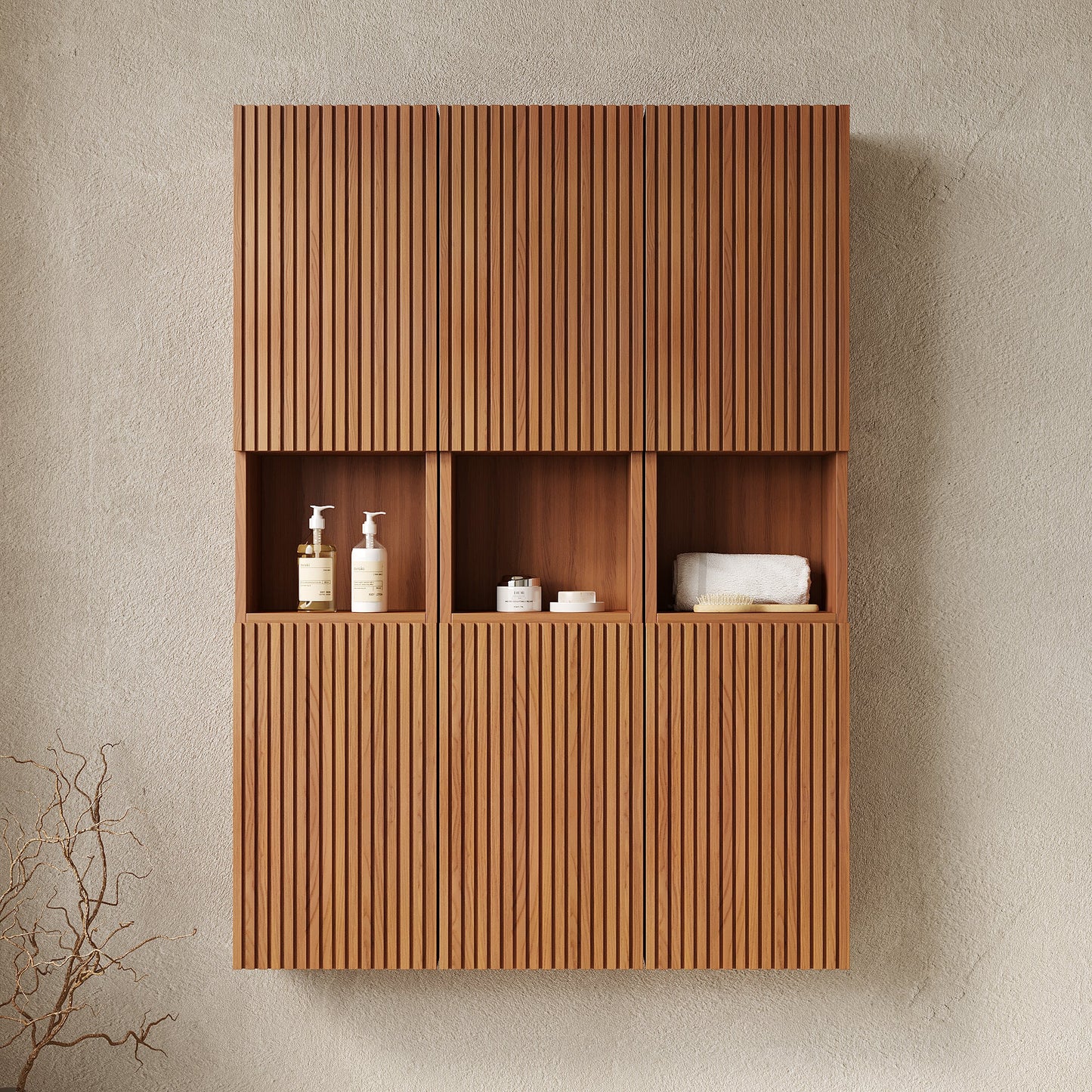 MITCH 41" Bathroom Wall Mounted Cabinet with 6 Doors